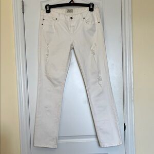 Aeropostale White Distressed Skinny Jeans Size 12